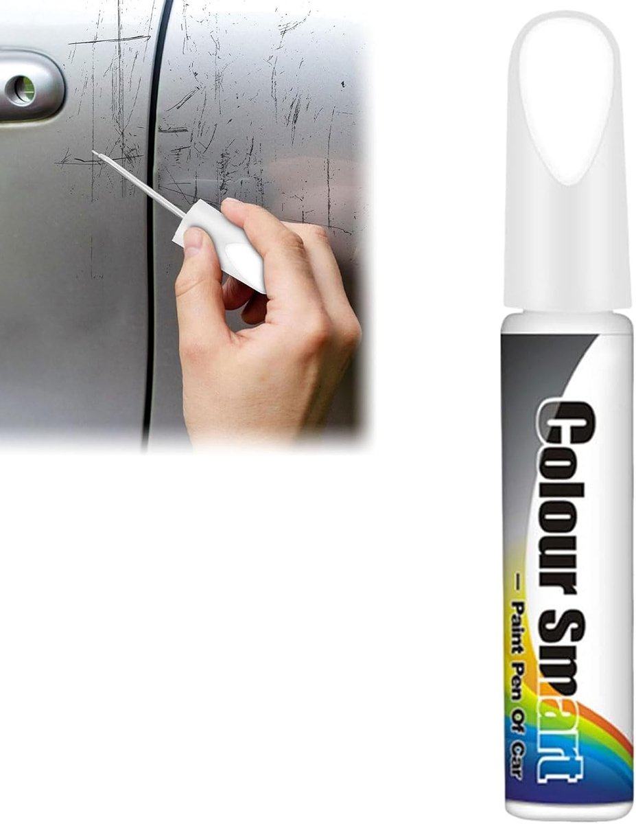 SnelShoppen - Car Scratch Remover - Car Paint Scratch Repair Pen - Krassen Verwijderen - Schadeherstel - Wit - Voor Auto en Motor - Klein en Handzaam