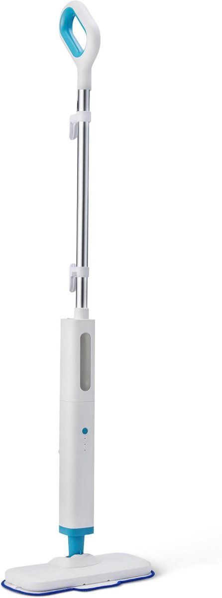 Stoomdweil - Stoomreiniger Vloer - Stoommop - Voor Harde Vloeren - 450 ml Watertank - 6 Meter Snoer - 3 Wasbare Microvezelpads - Vloerreiniger - Wit
