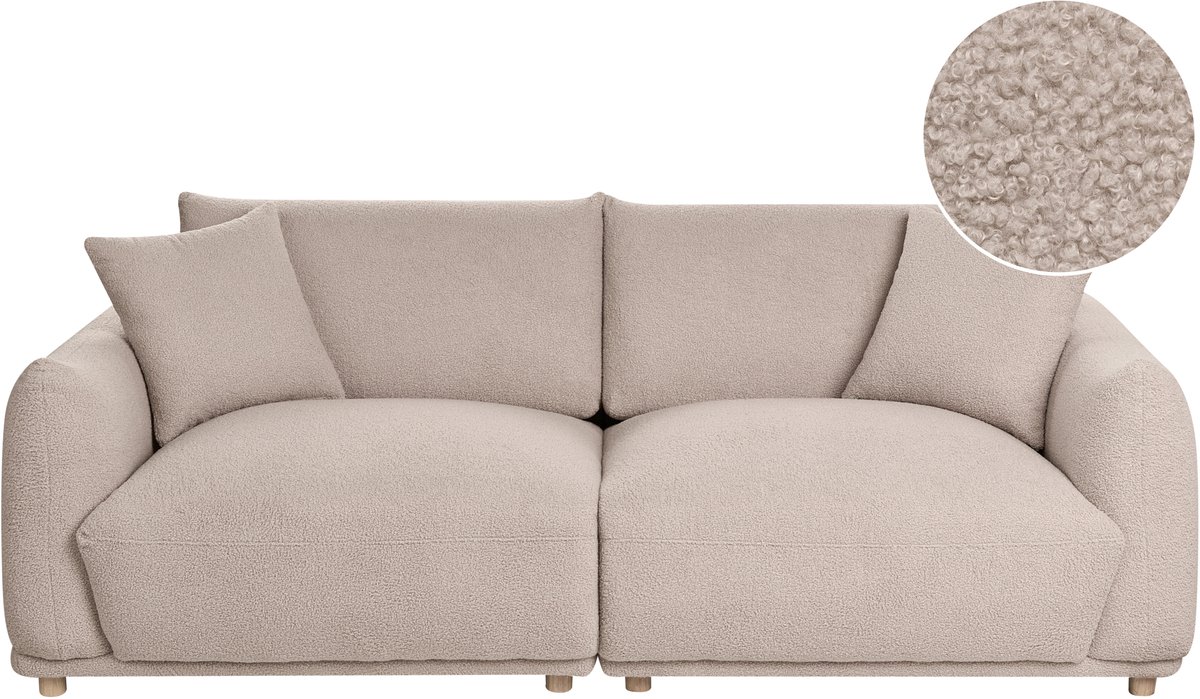 JUBEK - Driezitsbank - Beige - Bouclé