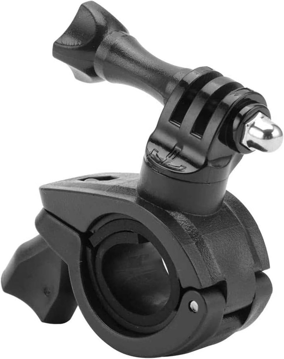 SnelShoppen - Actiecamera Stuursteun voor Fiets - 360° Rotatie Camera Mount met Anti-Slip Vibratie Stabilisator voor Ruw Terrein - Zwart - Geschikt vo