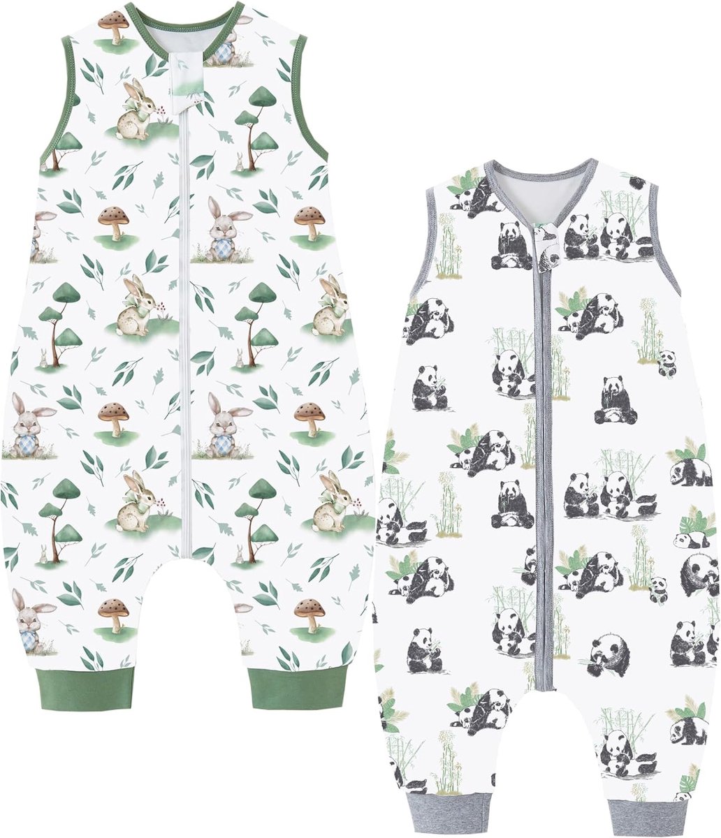SnelShoppen - Babyslaapzak Zomer met Voetjes 0,5 TOG, 100% Katoen, Ademend en Comfortabel voor Jongens en Meisjes, Ideaal voor Thuis en Reizen