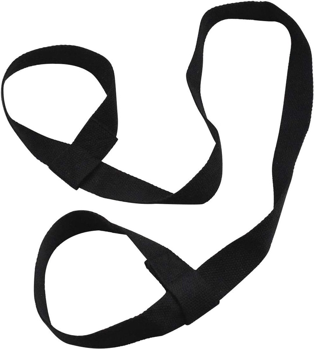 SnelShoppen - Yogamat Riem Draagriem Polyester Verstelbaar voor Pilates, Aerobics en Outdoor Sporten - Zwart, Duurzaam en Ademend, Geschikt voor Alle