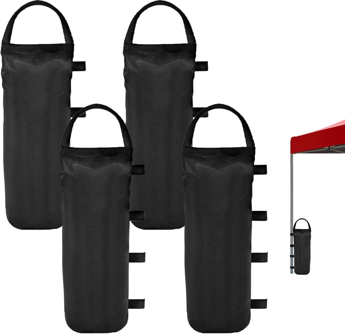 SnelShoppen - 4 Zandzakken voor Verzwaring - Zandzakgewichten voor Partytent, Prieel en Tenten - 420D Oxford-Stof, Duurzaam en Weerbestendig - Ideaal