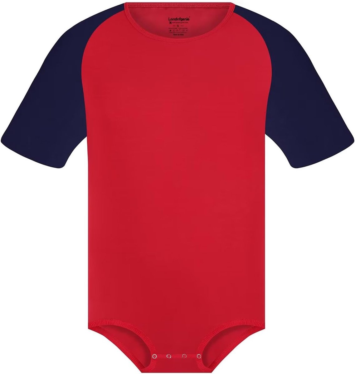 SnelShoppen - Heren Bodysuit Pyjama Met Crotch Top Shirt Raglan Mouwen Onesie Rompers Multicolor Voor Feest, Camping, Of Thuisgebruik