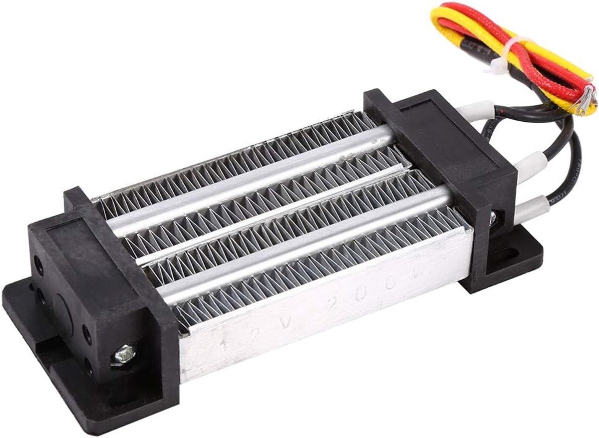 SnelShoppen - PTC Verwarmingselement 200W DC 12V Elektrische Geïsoleerde Keramische Thermostatische Heater voor Thuis, Camping, Keuken en Tuin