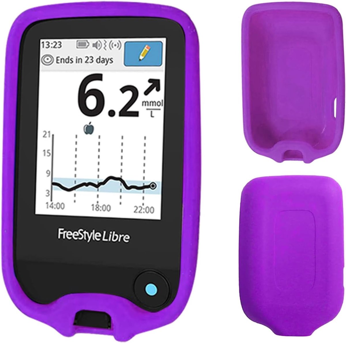 SnelShoppen - Siliconen hoes voor Freestyle Libre 1/2, antislip beschermhoes voor bloedsuikermeter, perfecte pasvorm, duurzaam en stijlvol, ideaal voo
