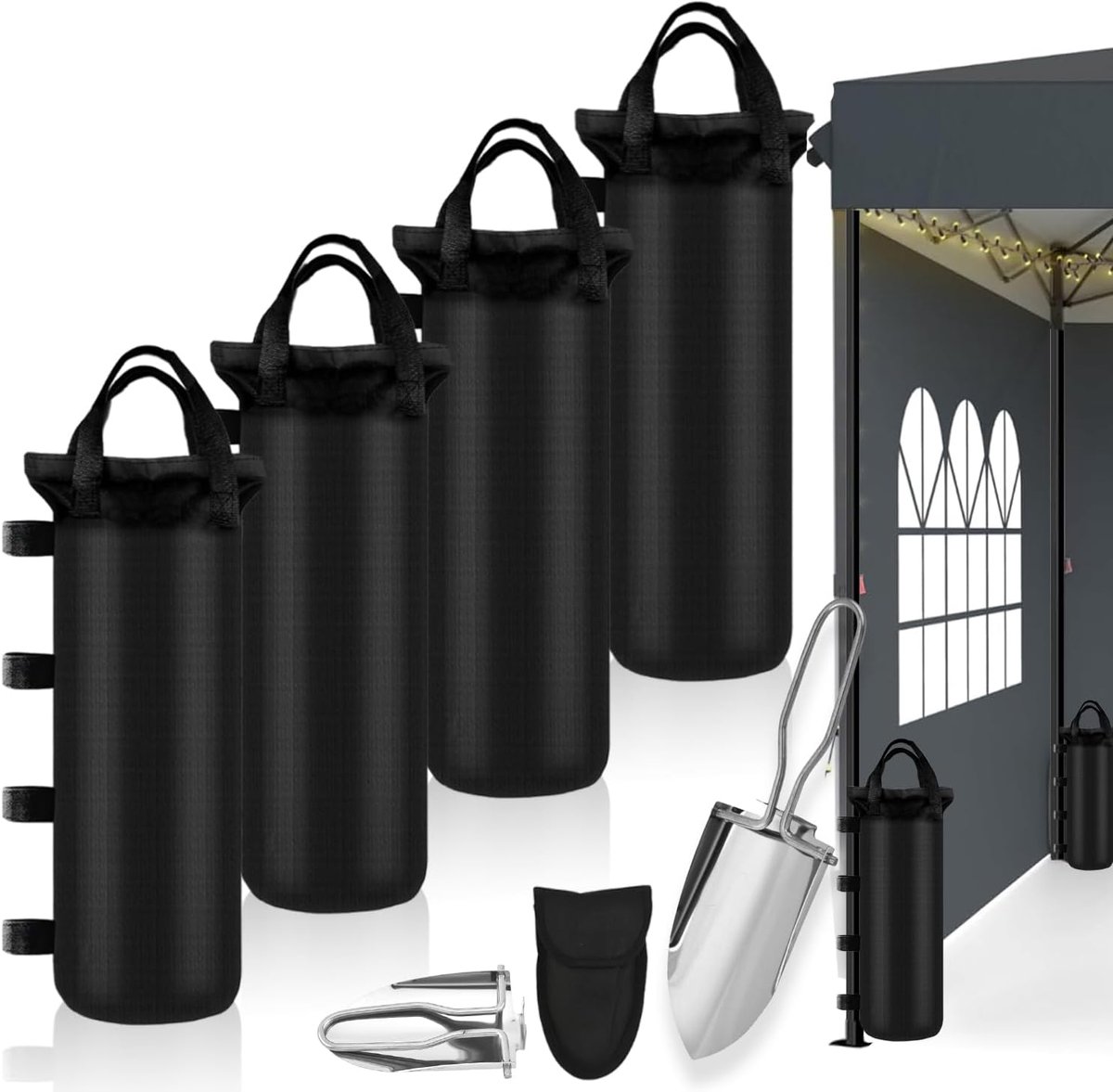 SnelShoppen - 8 Stuks Tentgewichten, Zandzakken, Draagbaar, 800D Verdikt Weefsel voor Paviljoenen, Tenten, Parasols, Ideaal voor Feesten, Camping en T
