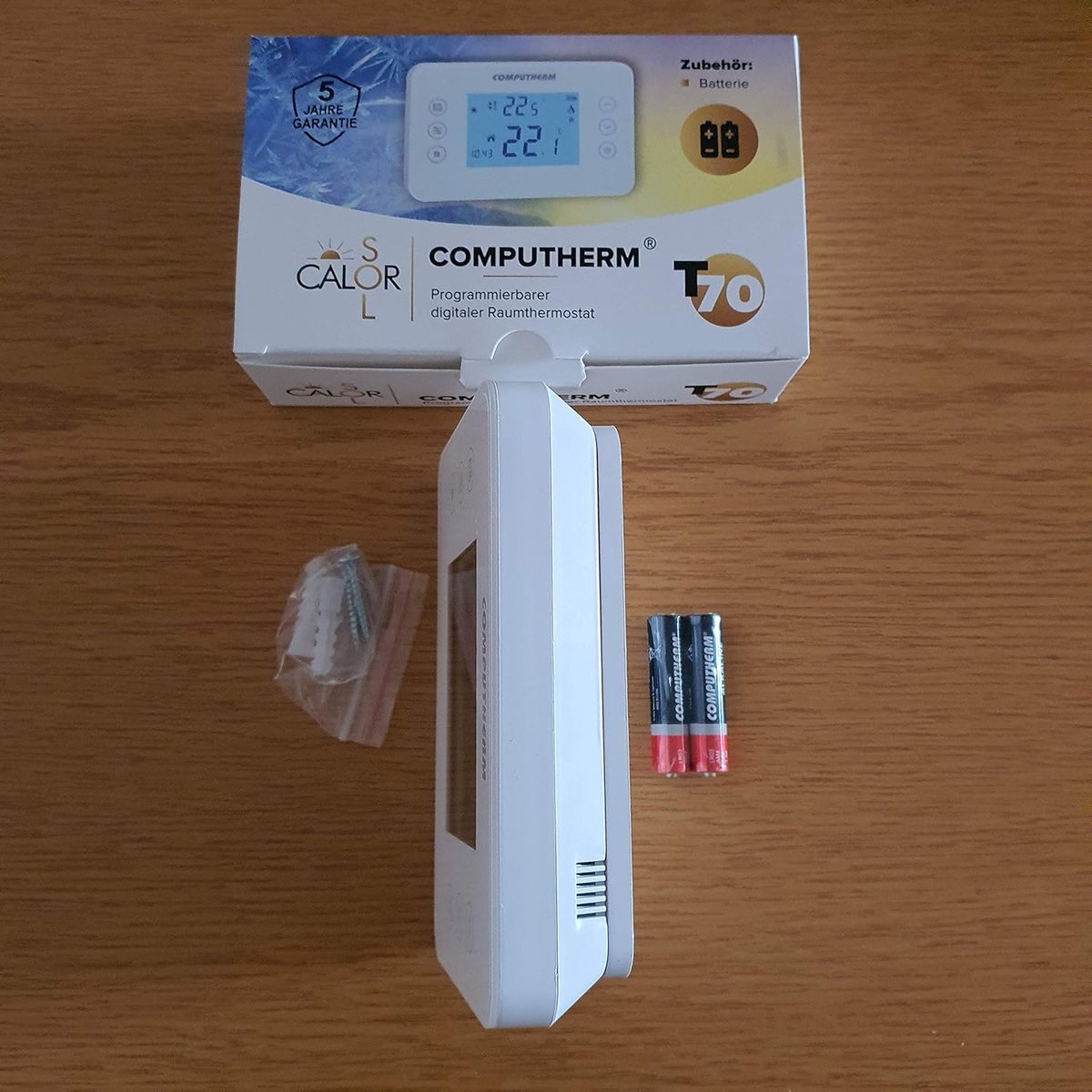 SnelShoppen - Programmeerbare Digitale Kamerthermostaat Com T-70 - 6 Schakeltijden per Dag - Individuele Temperatuurregeling - Ideaal voor Huizen, Kan