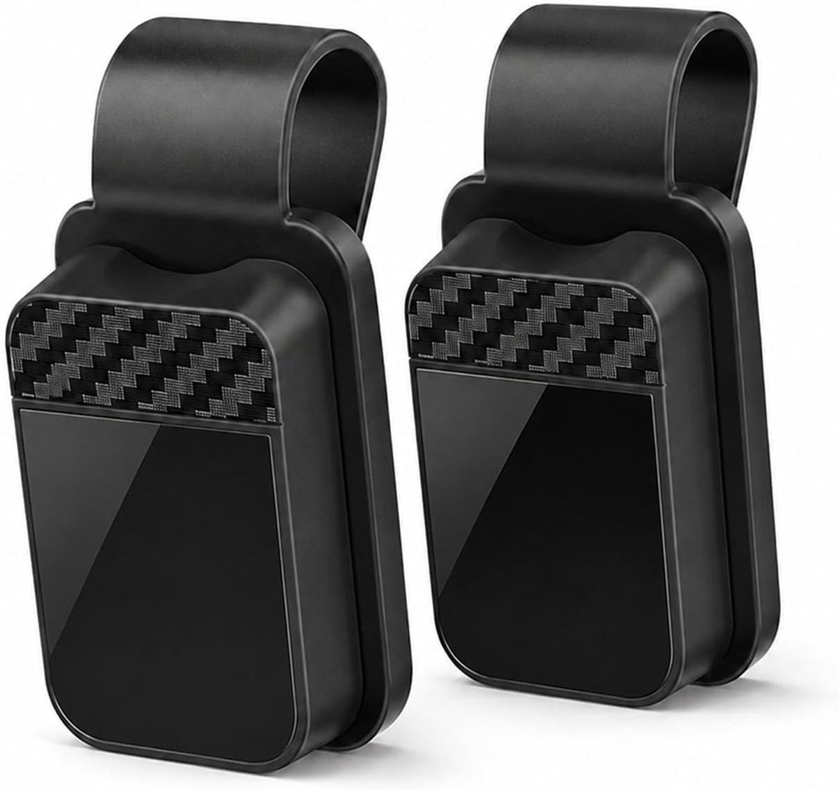 SnelShoppen - 2 Stuks Zonnebrilhouders voor Auto - Universele Brilhouder met Kliksluitontwerp - Multifunctionele Brilclip - Geschikt voor Alle Brillen