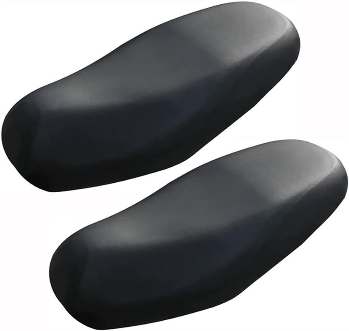 SnelShoppen - 2PCS Universele Motor Zitbedekking Waterproof Zonnebescherming Scooter Zacht Leer Zitje Beschermhoes met Wagic Plakband Ontwerp voor All