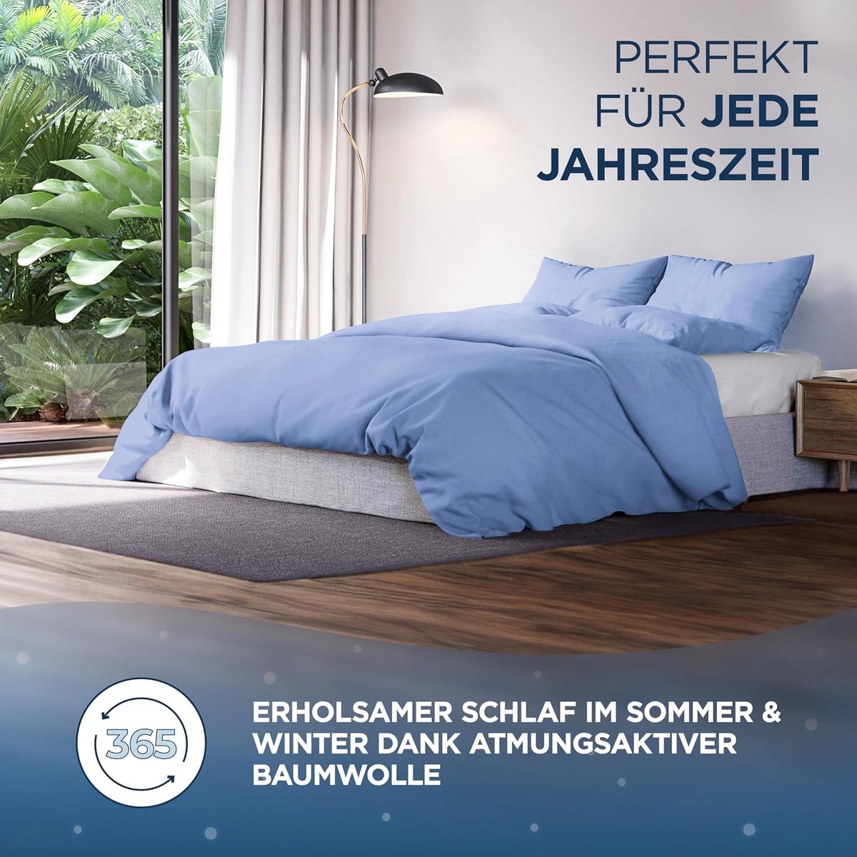 SnelShoppen - Luxe Satin Dekbedovertrek 220x240 cm - Katoen - Oeko-Tex - Lichtblauw - Inclusief 2 Kussenslopen 80x80 - Zijdezacht Slapen - Perfect voo
