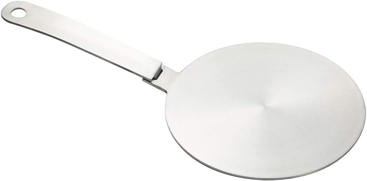 SnelShoppen - Inductie adapter, converter plaat voor inductiekookplaat, warmte diffuser met handvat, 20 cm - Geschikt voor gas en elektrisch koken, id