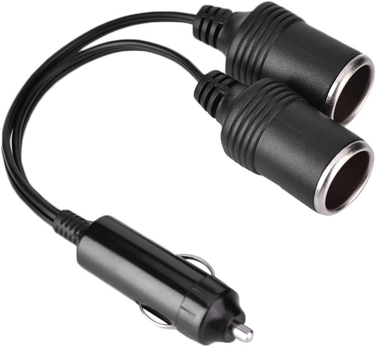SnelShoppen - Cigarette Lighter Kabel 2 Weg Man naar Vrouw Auto Lader Plug Verlengsnoer 12V/24V voor Camping, Auto, Boot, Voertuigen