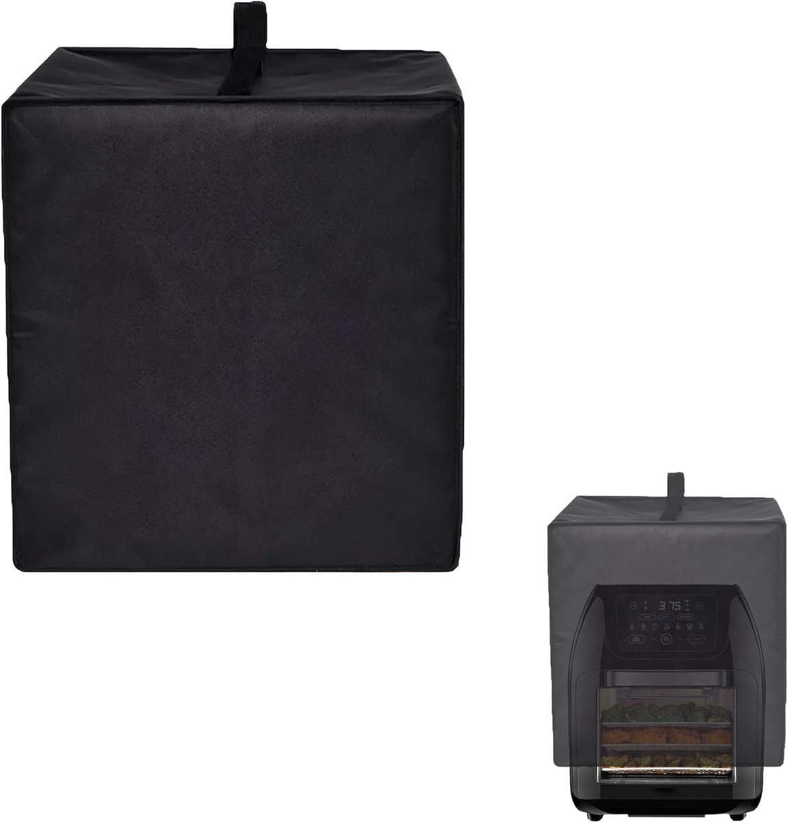 SnelShoppen - Dust Protection Air Fryer 37x35x40 cm, Waterdicht 420D Oxford Stof, Zwart, Stofhoes voor Frituurpan, Keuken Accessoire, Bescherming tege