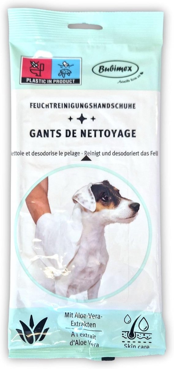 SnelShoppen - Hygiene Schoonmaak Handschoenen voor Honden en Katten, Effectieve Reiniging en Deodorisatie met Aloë Vera Extract, 20 Stuks, Ideaal voor