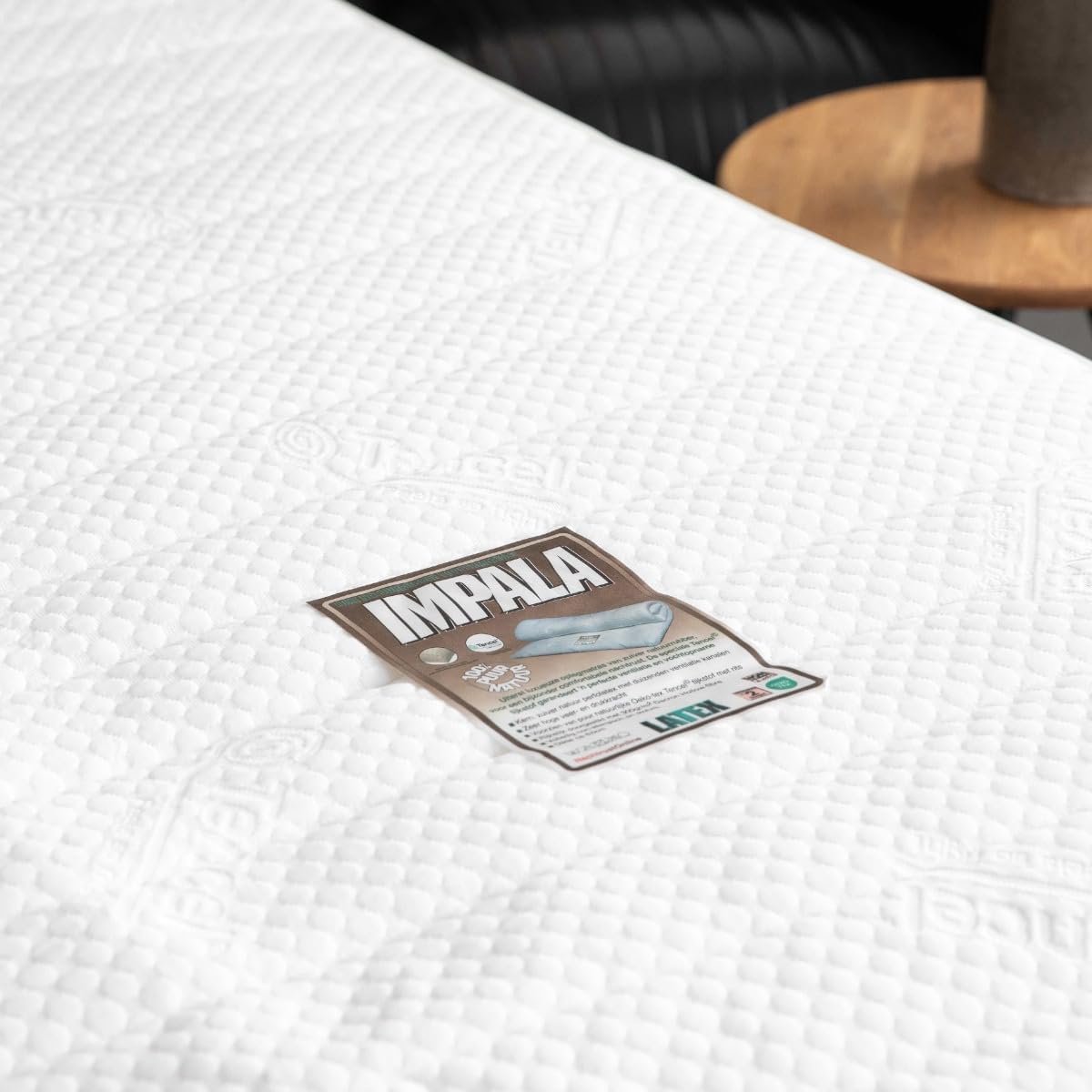 SnelShoppen - Luxe Impala Latex Topper 180 x 200 cm - Medium Hard - Natuurrubber - Tencel Tijk - 7 cm Dikte - Ondersteunende Matras Topper voor Comfor