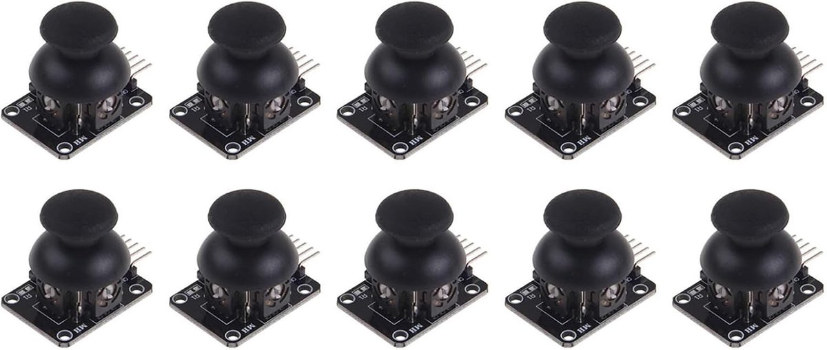 SnelShoppen - 10x Joystick Game Controller Sensor Module voor Arduino, Twee-as Joystick Breakout Module, Precisie X/Y/Z-as Meting, Perfect voor Roboti