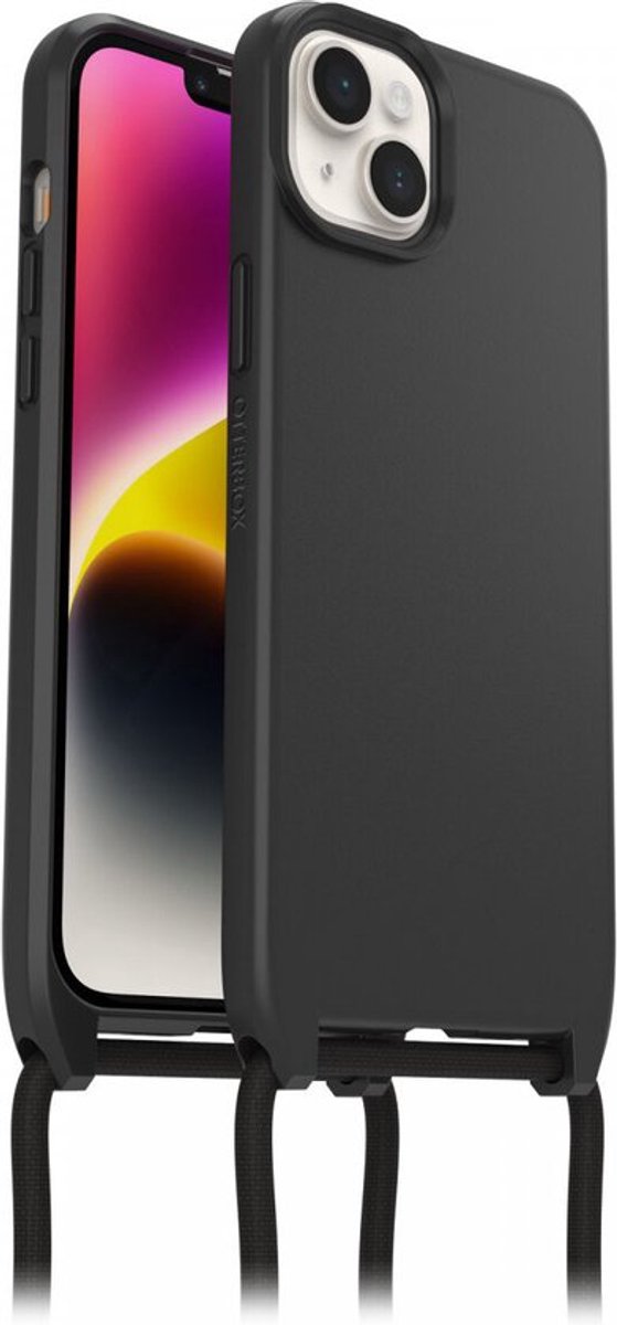 Geschikt voor OtterBox Necklace Geschikt voor Mag Apple iPhone 14 Plus Hoesje met Koord Zwart