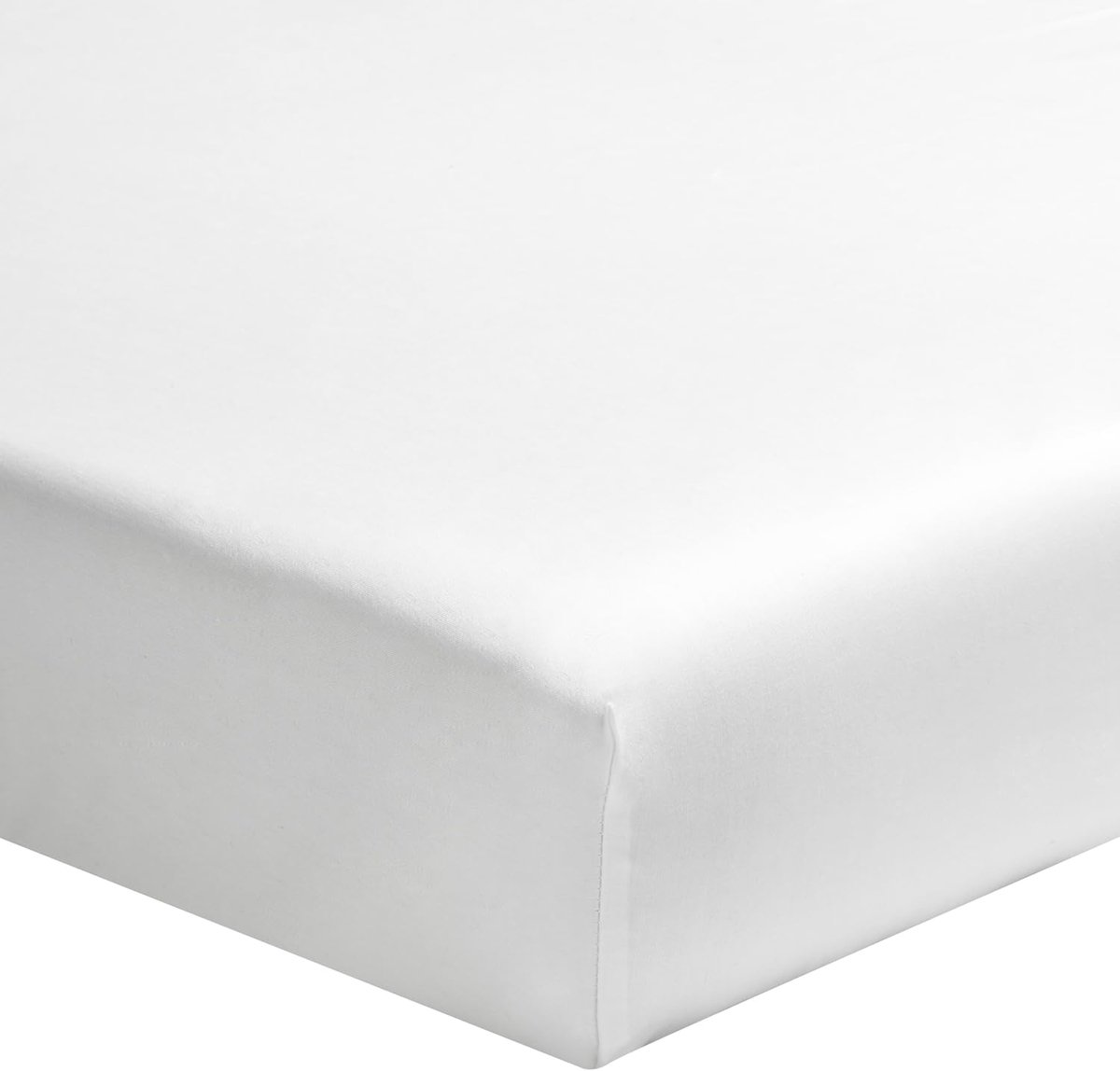SnelShoppen - Fitted sheet 180 x 220 cm - Katoen percale - Wit - Luxe en zacht beddengoed voor optimaal slaapcomfort - Perfect voor slaapkamers en gas