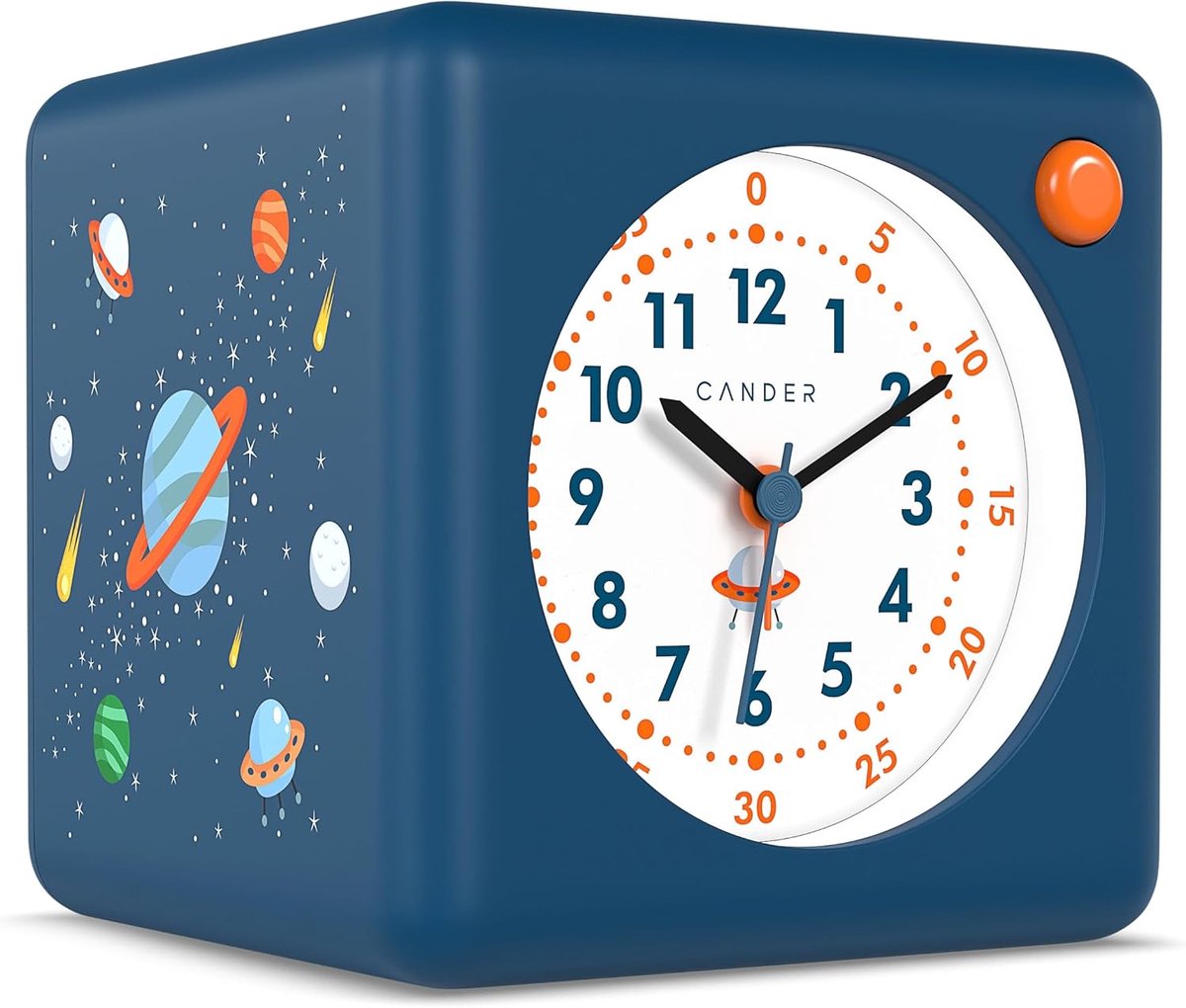 SnelShoppen - Kinderen Alarmklok Astronaut, Stille LED Tijdweergave, Snooze Functie, Blauw, Voor Jongens en Meisjes, Kinderen Kamer