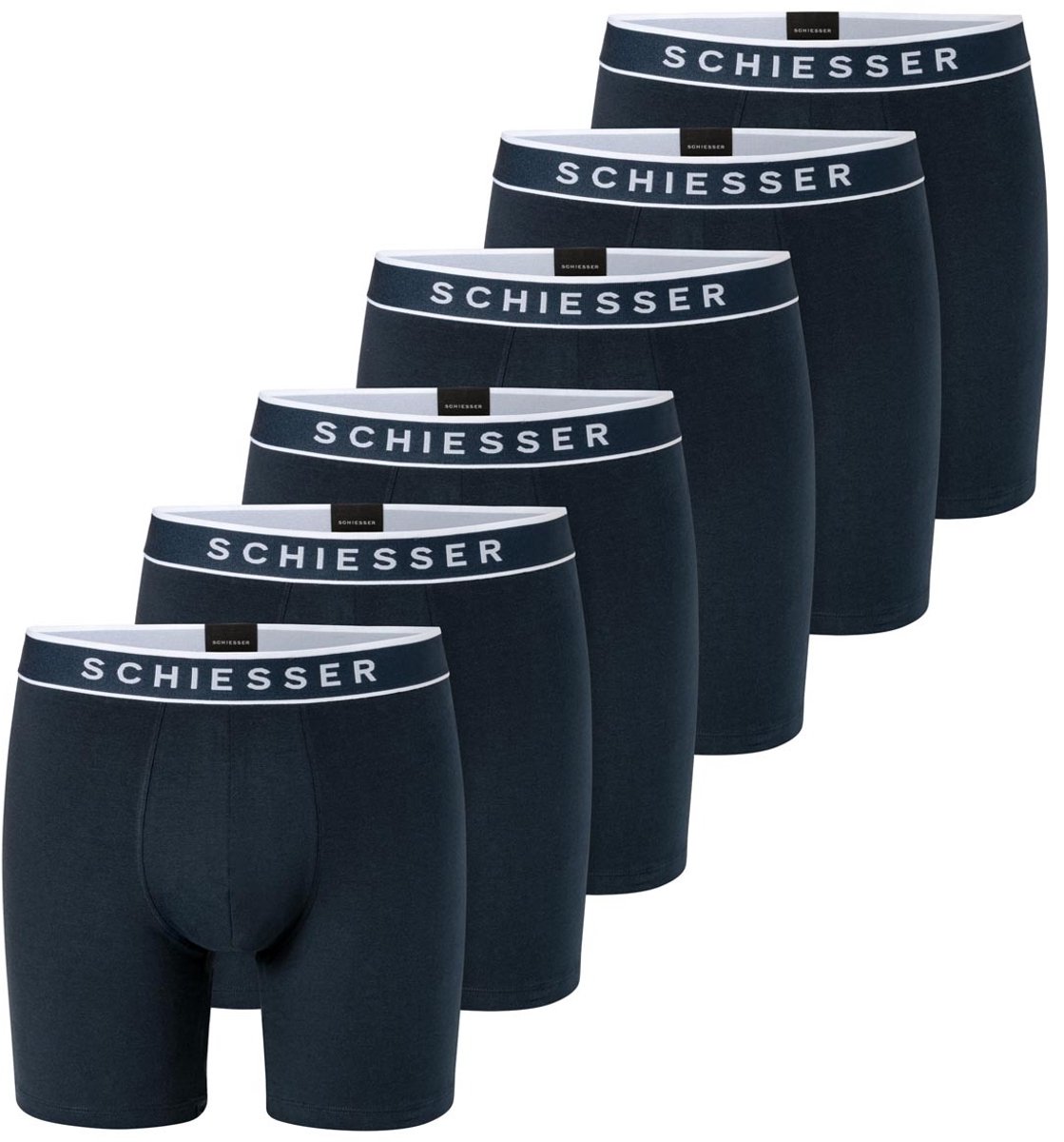 Schiesser Heren lang short / pant 6 pack 95/5 Cotton