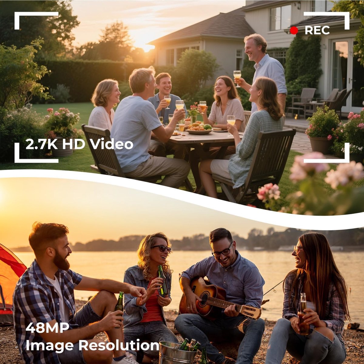 Thijox - 1080P Videocamera met 48MP, 18x Digitale Zoom, LED Vullicht, 3" 270° Draaibaar Scherm - Vlogging Camera voor YouTube incl. 32GB Kaart & Accu thumbnail 2