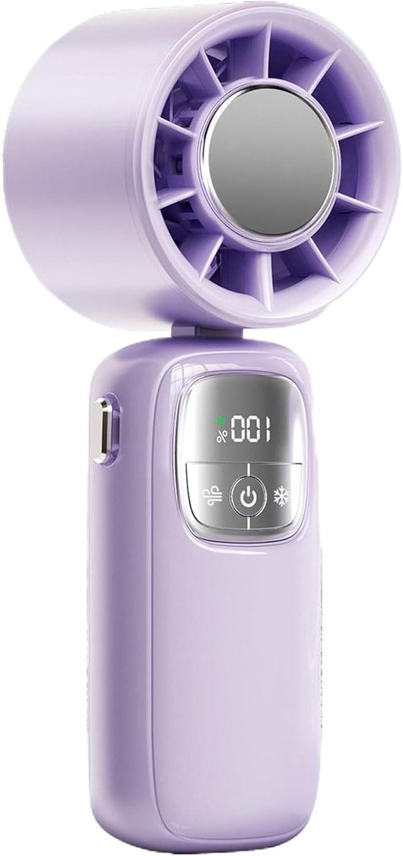 Opvouwbare Luchtkoeler - Draagbare Ventilator - Buiten Koelen - Ultrastille Werking - 62 x 63 x 62 cm - Paars