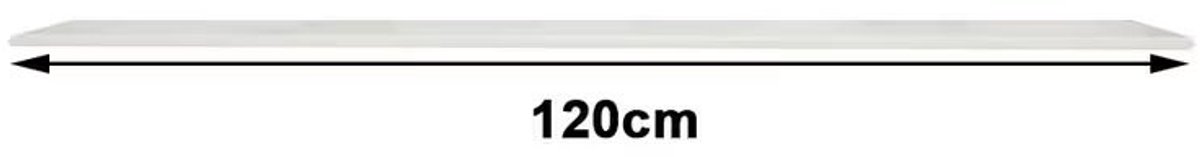 Witte Radiator Plank 120 cm - MDF Houten Plank met Beugels - Vrijstaande Opbergplank voor 