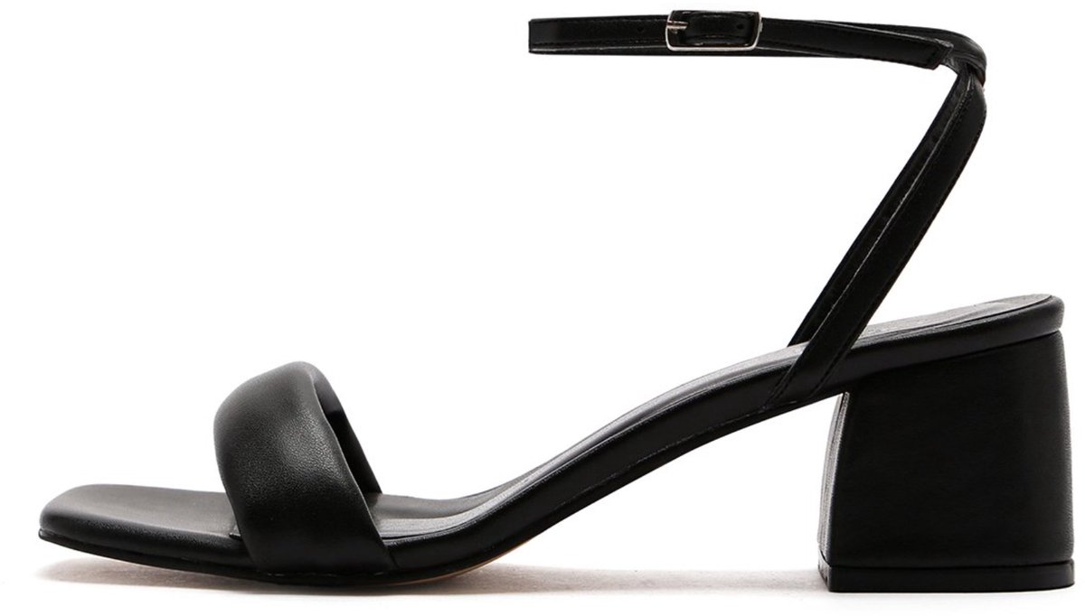 DERIMOD Faux Leather Heeled Sandals Faux Leather Heeled Sandals