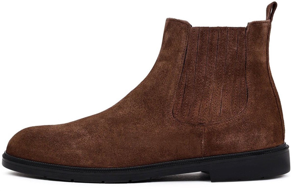 DERIMOD Chelsea Boots Suede Leather Chelsea Boots