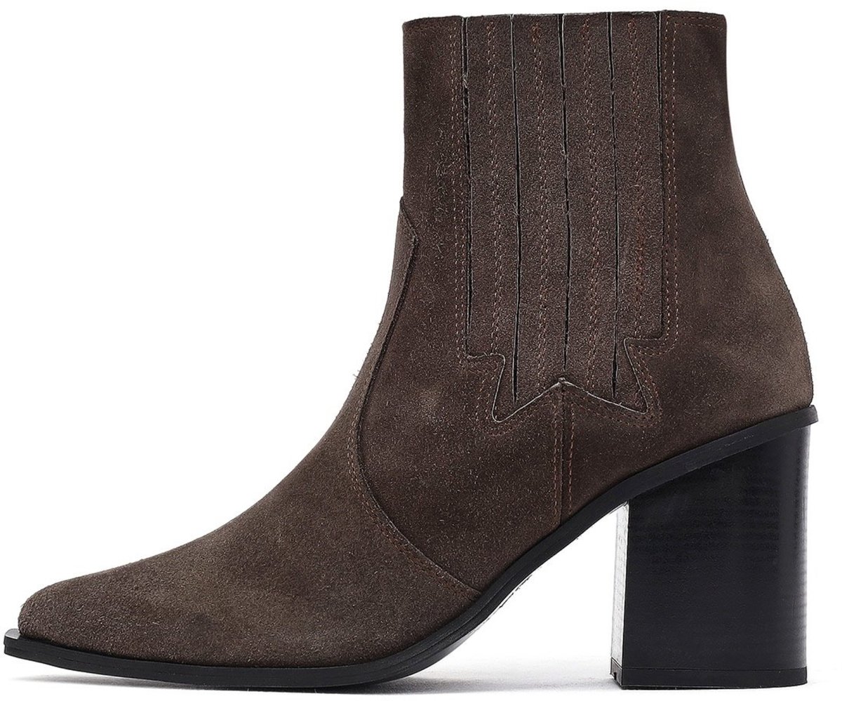 DERIMOD Cowboy Boots Suede Leather Cowboy Boots