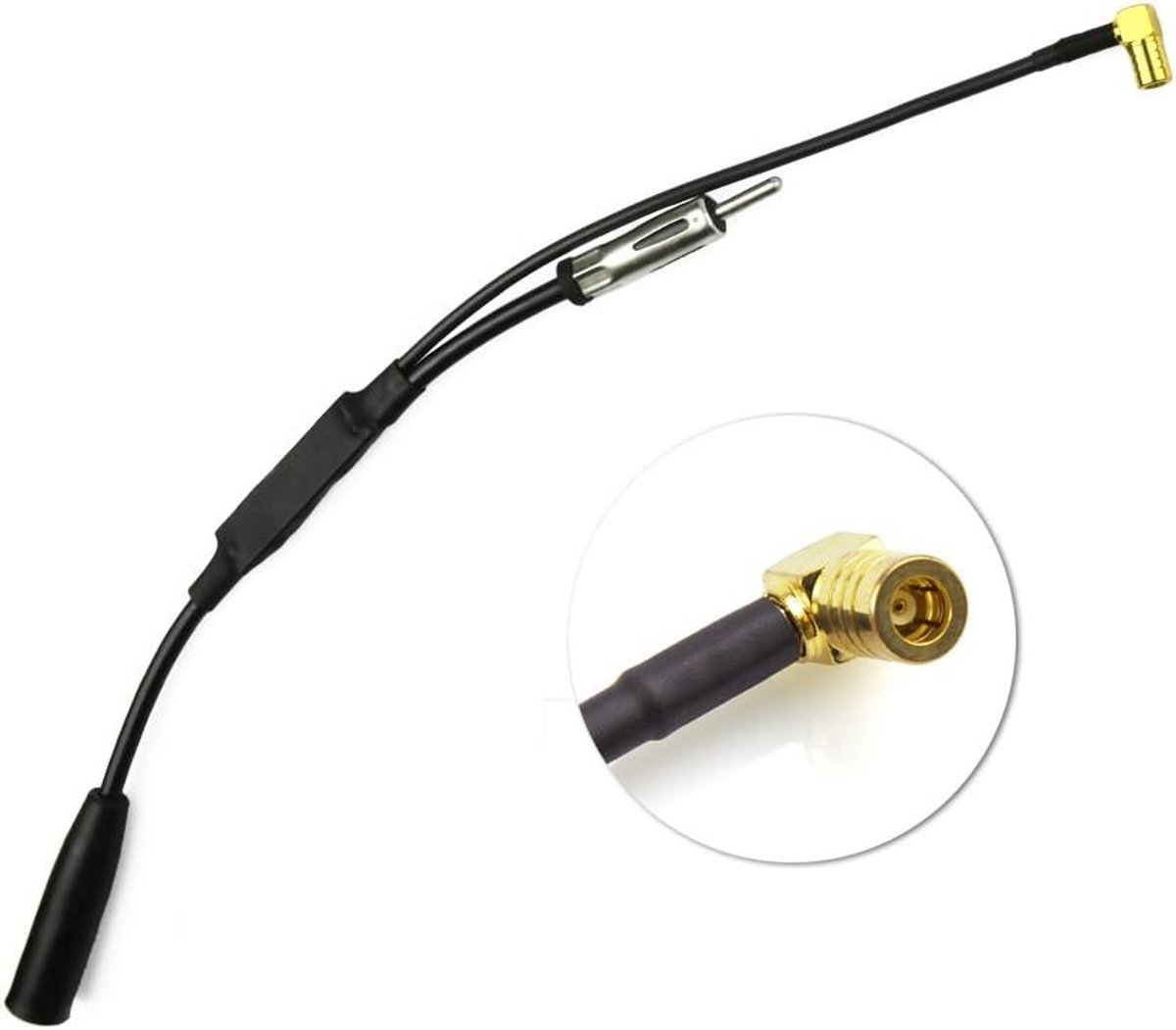 SnelShoppen - Eightwood AM FM DAB Antenna Splitter 12V Actieve Auto Radio Kabel voor Blaupunkt Pioneer Clarion Alpine Radio Stereo
