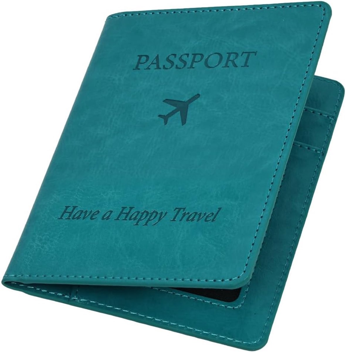 SnelShoppen - Passport Holder met RFID Blocking - PU Leer Paspoort Houder voor Reisdocumenten en Bankkaarten - Groene Reisaccessoires voor Mannen en V