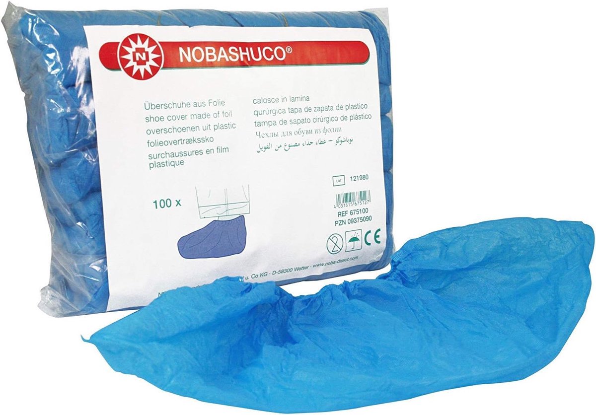SnelShoppen - Schoenhoezen Blauw, 100 Stuks, Gebruiksvriendelijk, Perfect voor Huis, Tuin, Feest, Keuken, Bescherming, Wegwerp, Polypropyleen