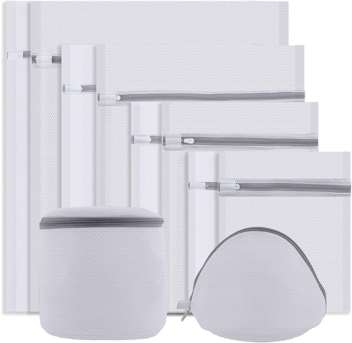 SnelShoppen - 10-delige waszakken set voor wasmachine, fijne netten, ideale bescherming voor delicate was, ondergoed, sokken, bh's, beddengoed, divers
