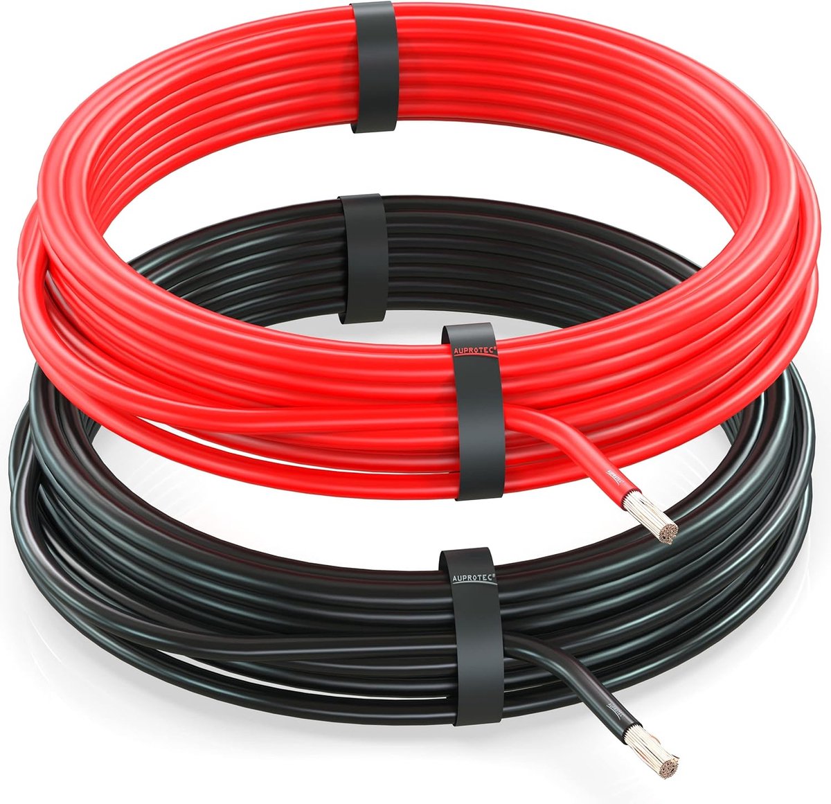 SnelShoppen - AUPROTEC Autokabel 4.0 mm² Set 2 Kleuren 5 m FLRY-B - Flexibel, Ruimtebesparend, Ideaal voor Auto-installaties