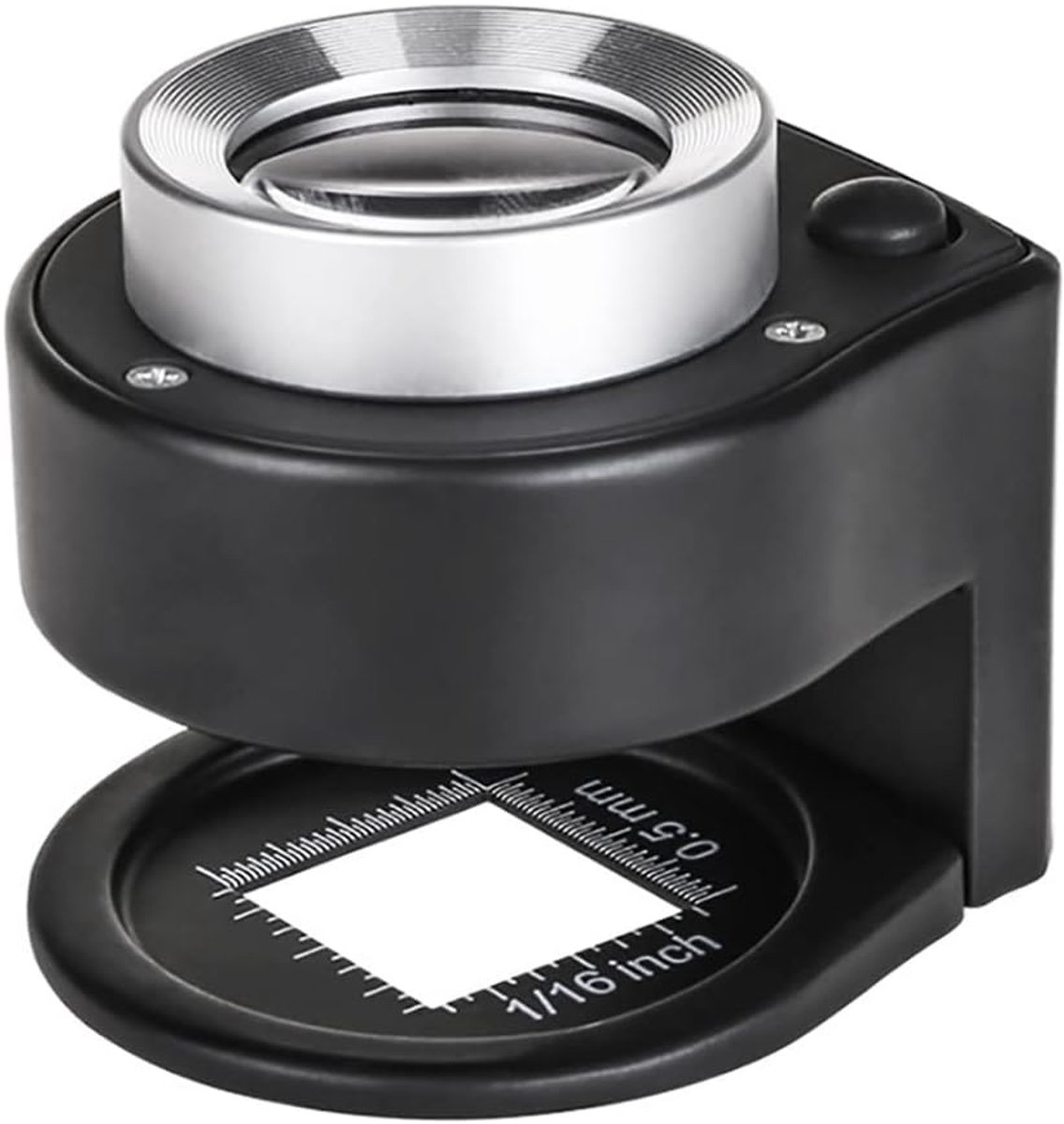 SnelShoppen - 30X Coin Magnifier USB Oplaadbare Loupe met 6 Lichten - Draagbare Metaal Vergrootglas voor Textiel, Sieraden, Naaien en Hobby's