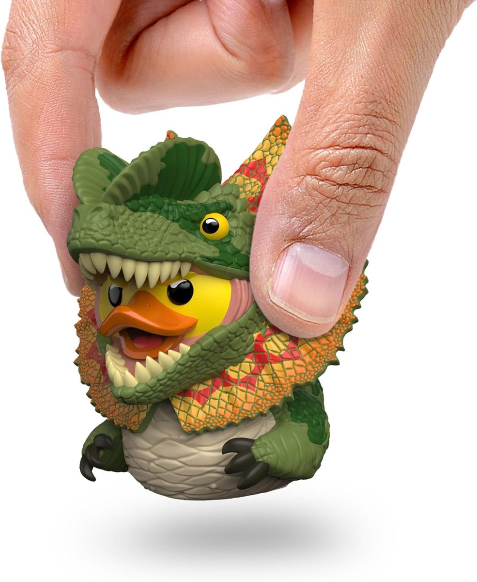 SnelShoppen - TUBBZ Mini Cosplay Rubber Duck Dilophosaurus - Jurassic World Verzamelobject - Schattige Enkele Mini Ente - Perfect Voor Fans, Kinderen