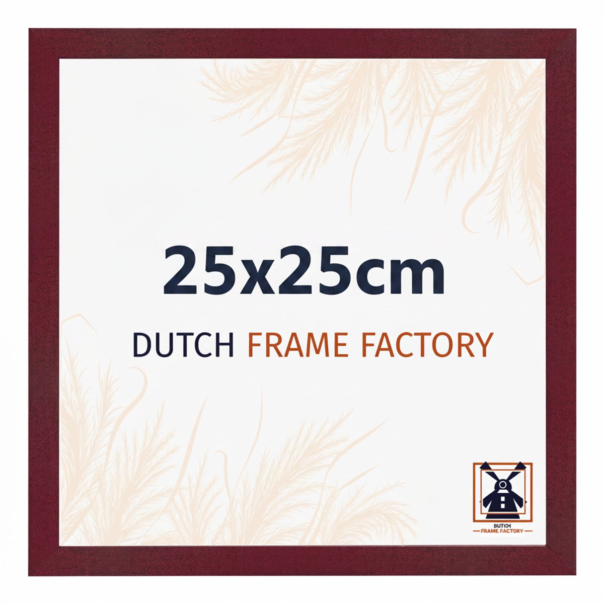 Fotolijst 25x25 cm - MDF - Wijnrood Geveegd - Benno