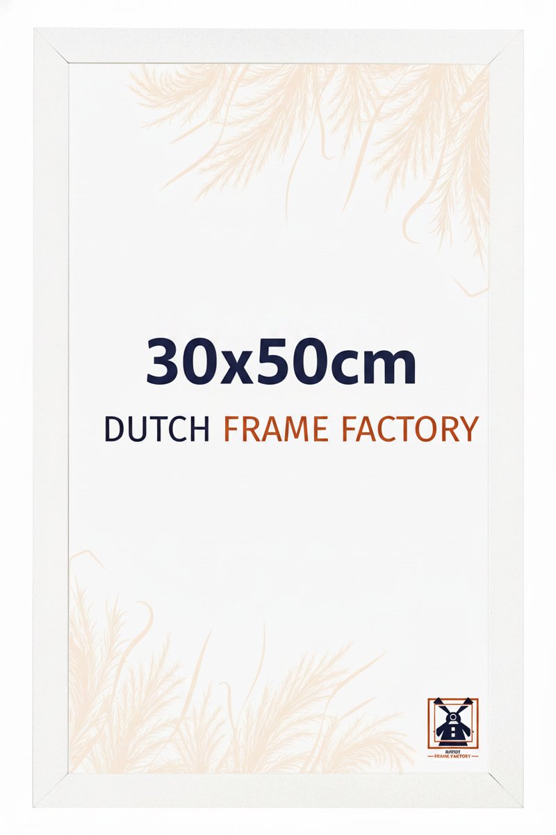 Fotolijst 30x50 cm - MDF - Wit Hoogglans - Benno