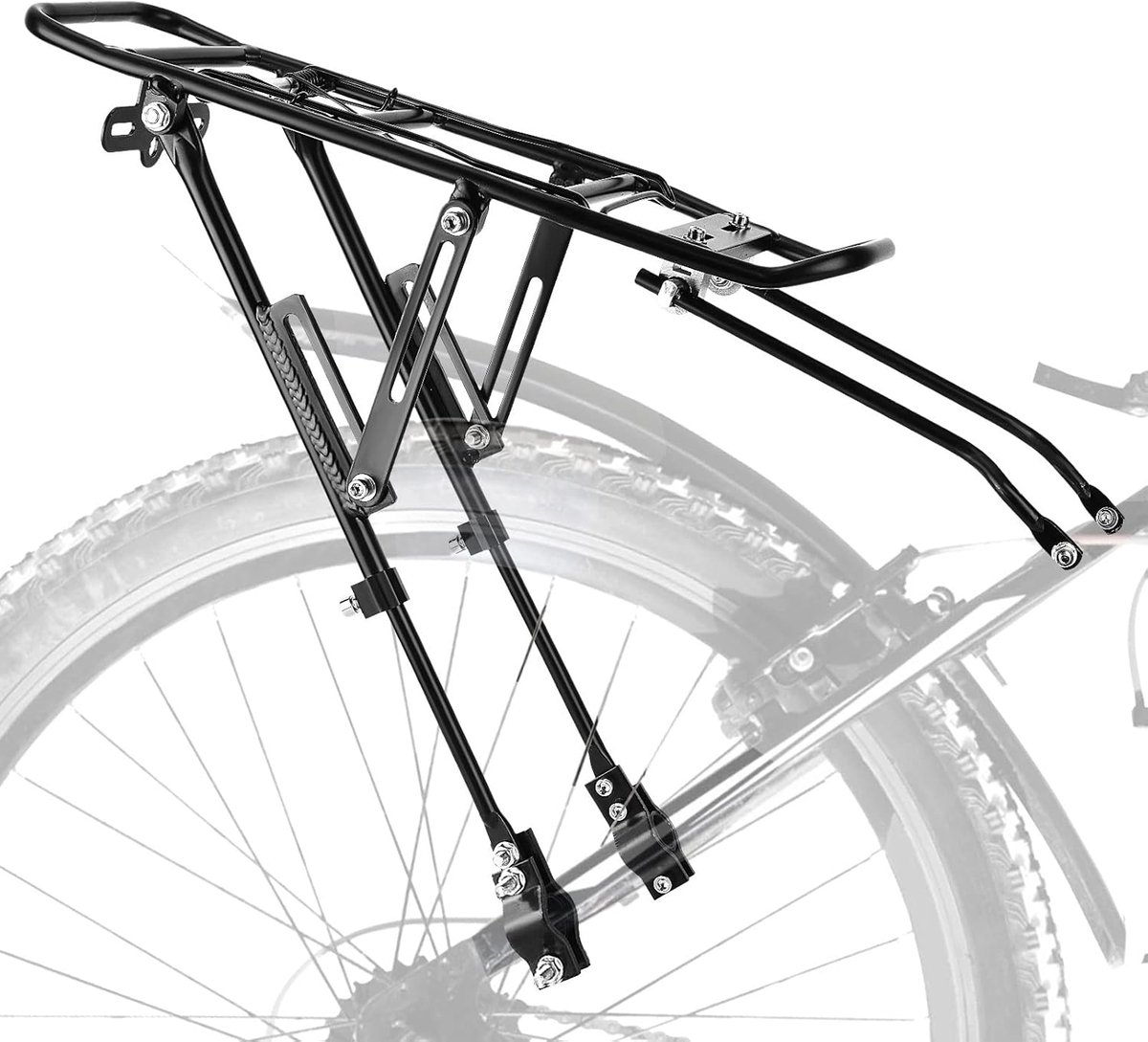 SnelShoppen - Mountain Bike Rack Aluminium Fietsendrager Verstelbaar Maximaal 30 kg Fietsdrager Snelle Bevestiging MTB Zadelpen Accessoire voor 24 tot