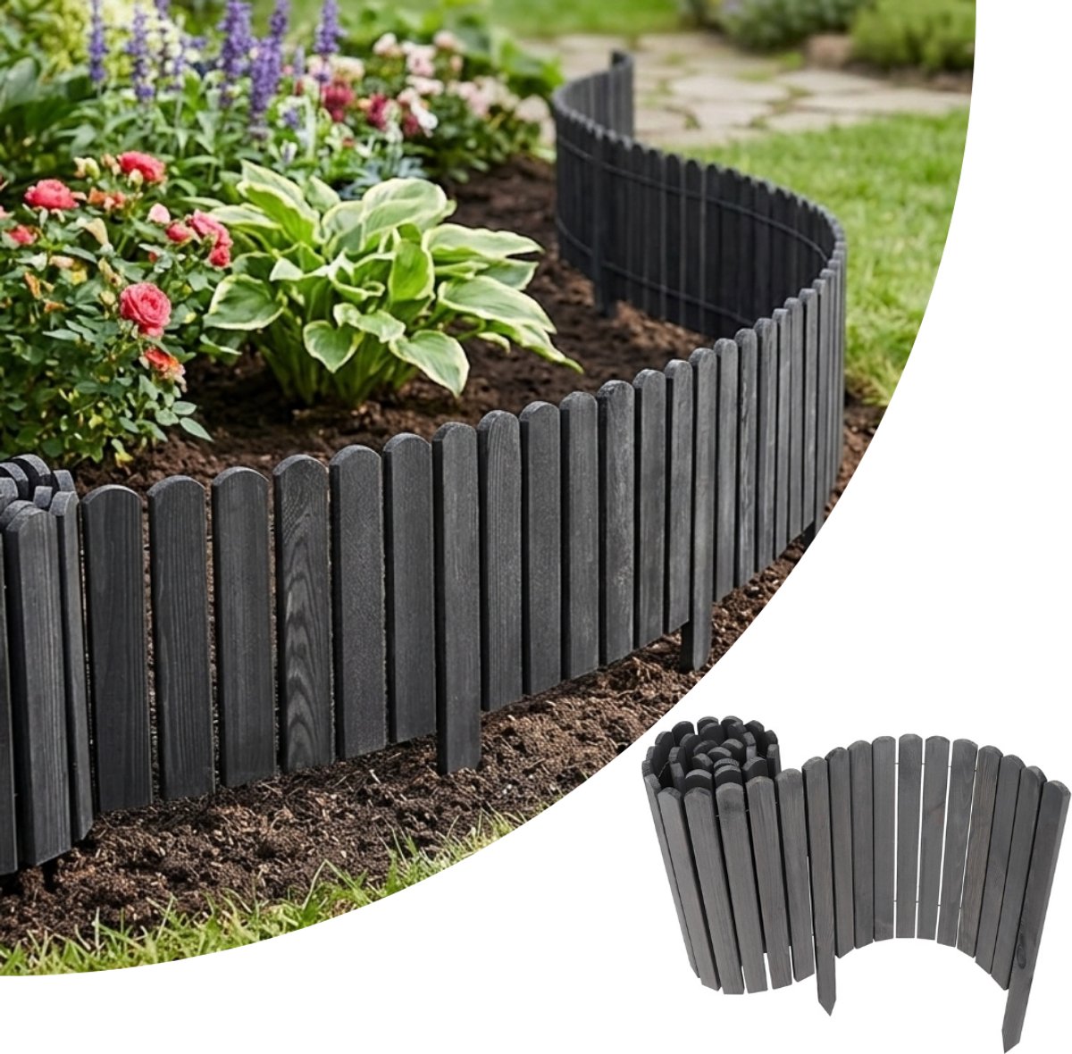 CLGP® Borderrand op Rol - Borderrand - Perkland - Grijs