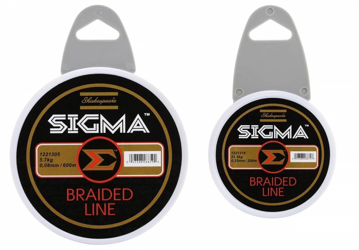 Shakespeare Sigma Braid - Gevlochten Lijn - Vislijn - Visdraad - 0,15mm 10,40kg 200m Dark Green