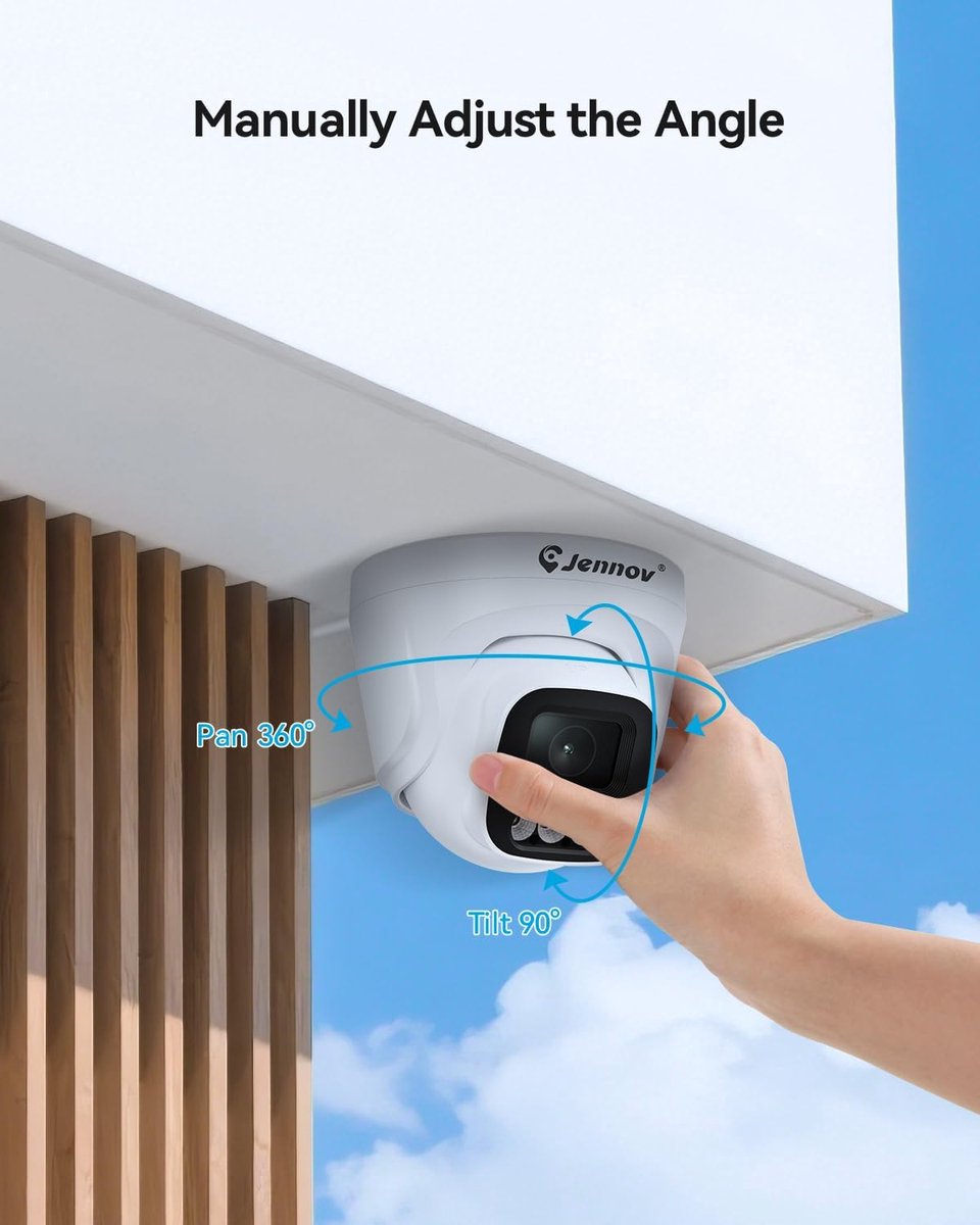 SnelShoppen - 5MP Wifi Beveiligingscamera voor Buiten, 120° Hoge Hoek, Extra Camera voor Veiligheidssysteem, Ideaal voor Tuin, Camping, en Bewaking