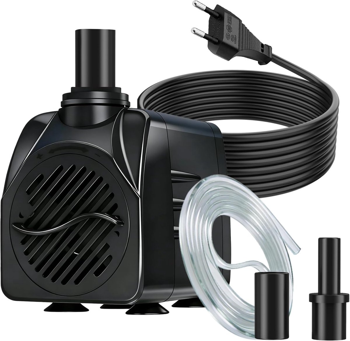 Fonteinpomp - Waterpomp - Vijver decoratie - Stille werking - 800 L/U - Zwart