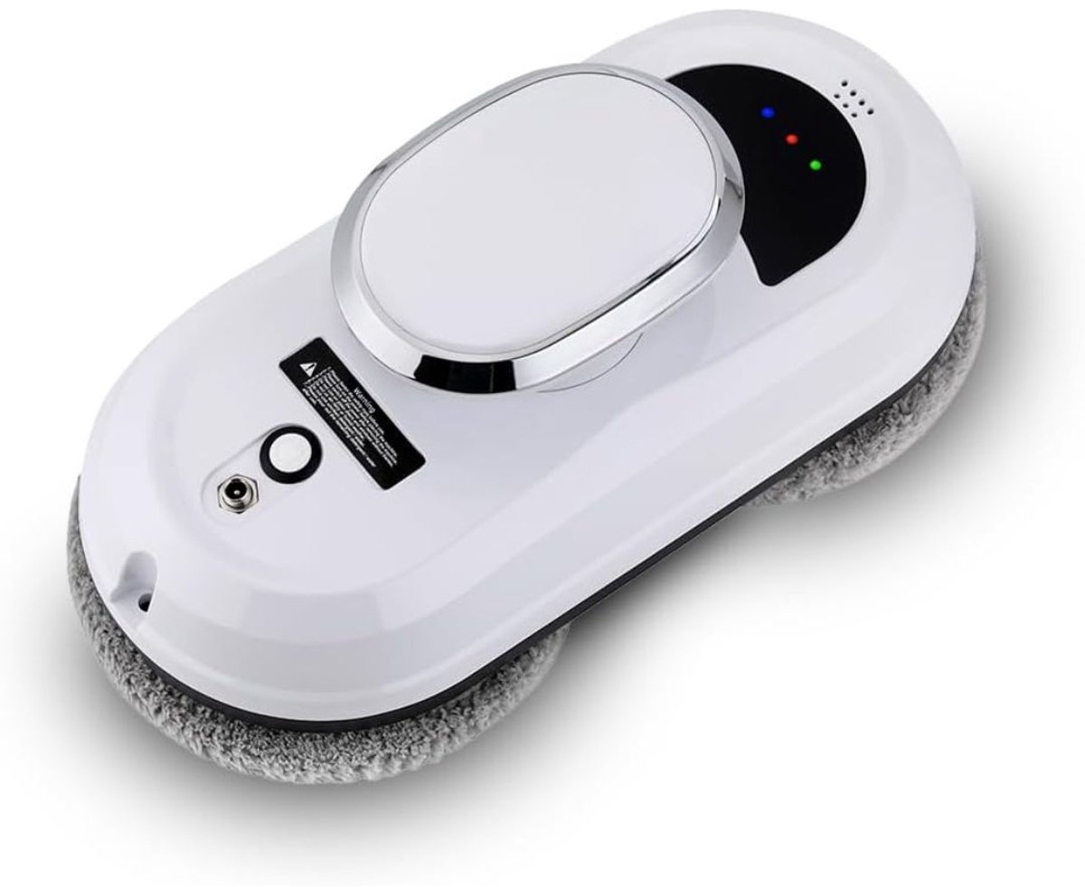 KIRA® Robot Ramenwasser - Slimme Glazenwasser voor Ramen en Spiegels - Automatische Ramenwasser Robot - Wit - 14cm x 12cm x 29cm