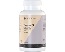 Vital Nutrition Vital Nutrition Omega 3 Visolie - 1000 mg (EPA: 500 mg & DHA: 250 mg) - TOTOX <7.5 - Onafhankelijk Getest - 60 Softgels - 60 stuks