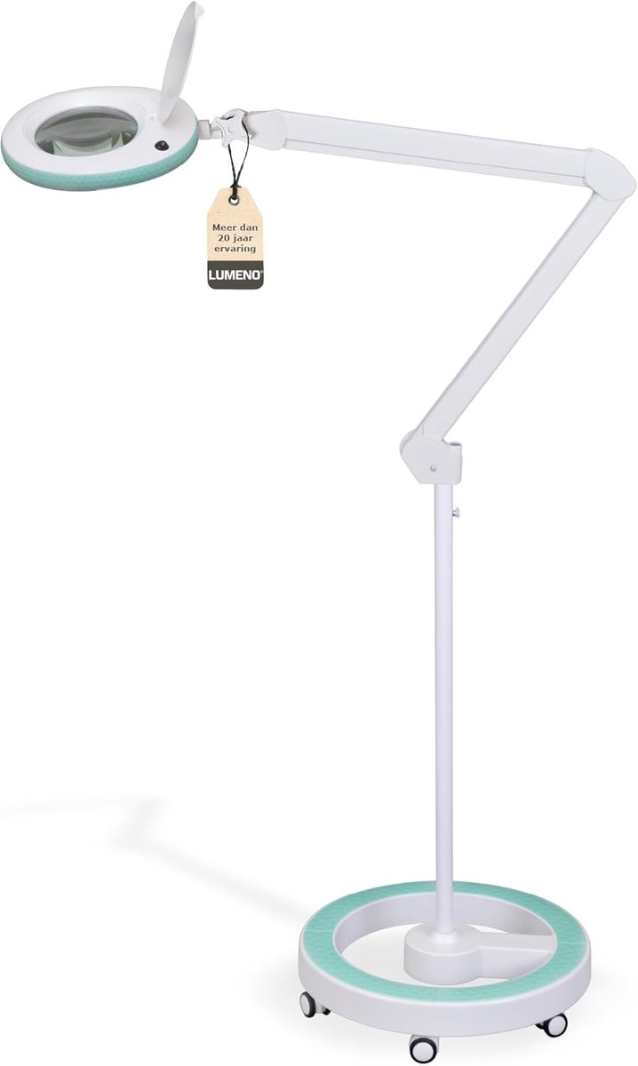 SnelShoppen - Lumeno LED Loeplamp 7213GN met 127 mm Glazen Lens, Cosmeticalamp met 3 Dioptrie, Groen, Werklamp voor Cosmetica, Hobbyisten en Leeshulp