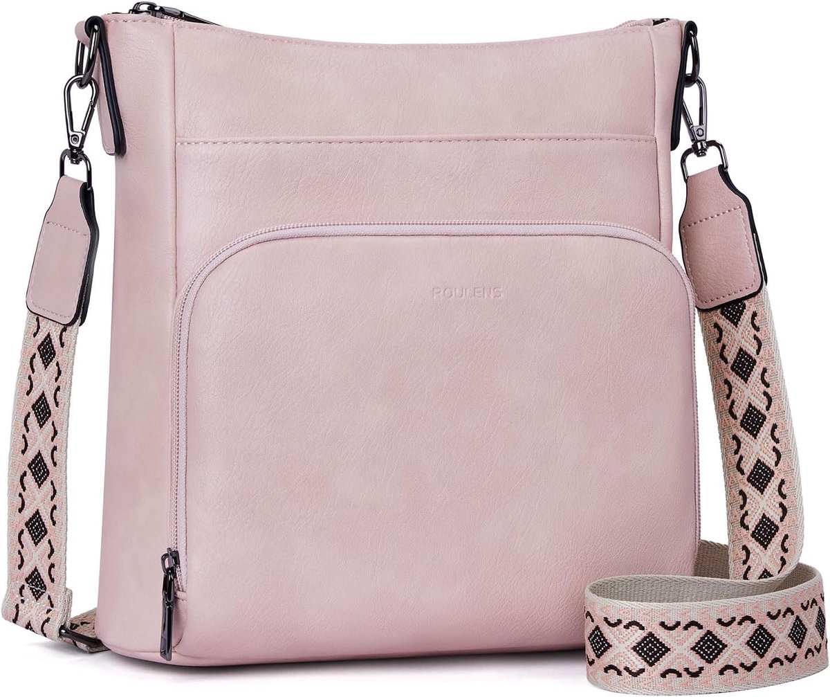 SnelShoppen - Middelgrote Schoudertassen Dames van Zacht Veganistisch Leer, Crossbody Tassen met Ritssluiting voor Feest, Dagelijks Gebruik en Uitstap