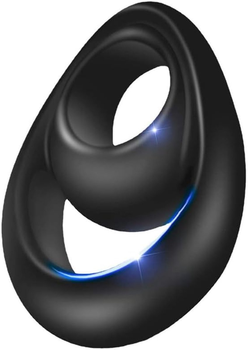 SnelShoppen - Lichte Compacte Zwarte Silicone Aandrijvingen met Ingebouwde Dubbele Ringen, Waterdicht Ontwerp, Meerdere Gebruiksmodi voor Feest, Campi